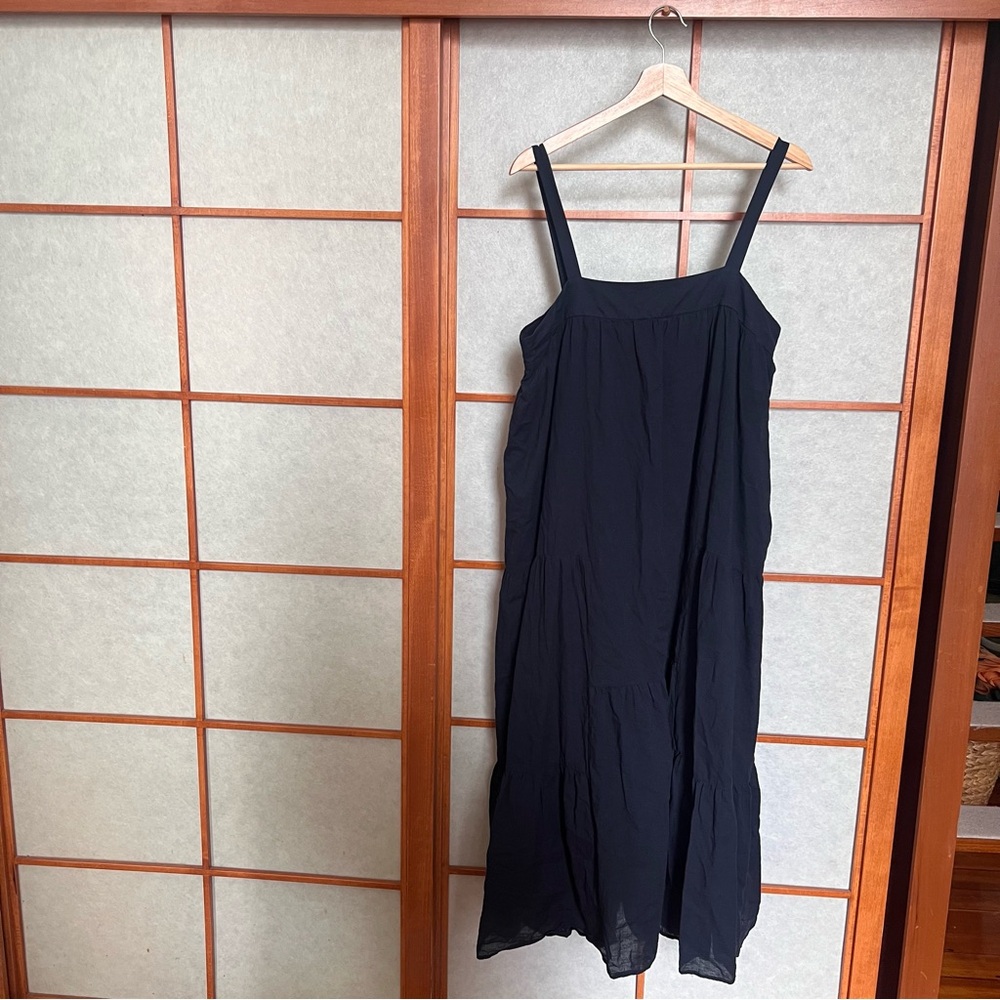 Jenni Kayne Navy Blue Summer Dress XXL Tiered Cotton Linen - Picture 5 of 9